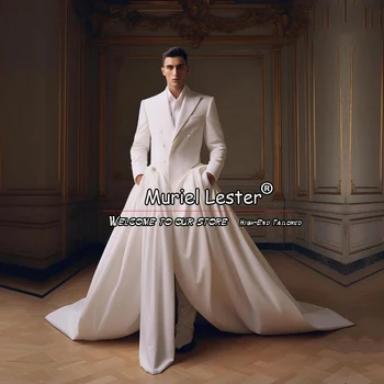 Elegant Bărbați 2 Piese Costume Slim Fit Mire Costume Pentru Nunta Bal Sacou Pantaloni Formale Om de Partid Cina de Îmbrăcăminte personalizate - Imagine 1  