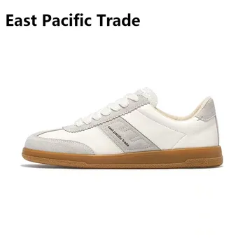 EPT coreean Little White Pantofi Vintage din Piele Alb Casual German de Formare Pantofi Femei Vaca Tendon Low Top Sport Bord - Imagine 2  