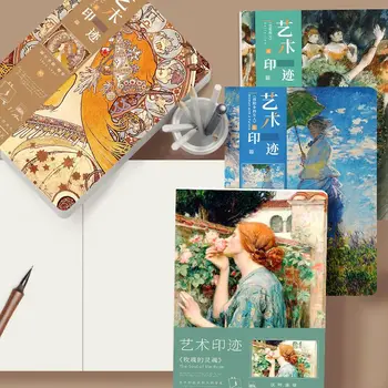 Estetic Notebook Celebru Tablou De Monet, Van Gogh Gol În Interiorul Jurnale Jurnal Planner De Birou Rechizite Școlare - Imagine 1  