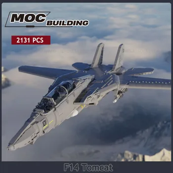 F14 Tomcat Moc Blocuri de Construcție de Aeronave de Tehnologie Cărămizi Asamblare DIY Transport Jucării Știință Model Educațional Cadou - Imagine 1  