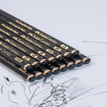 Faber-Castell Mat Schiță Creion Pictura Arta Creioane Grafit De Umbrire Scris Schiță De Desen De Design De Artă - Imagine 2  