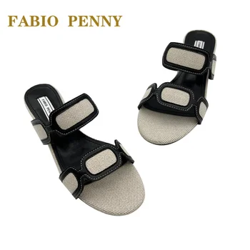 FABIO PENNY Europene și Americane de Vară de moda pentru Femei Elegante, mature romb papuci de casă Partidul femei confortabil papuci de casă - Imagine 2  