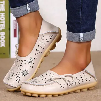Femei Balerini Femei Mocasini Floare De Design Casual Pantofi Slip Pe Femeie Moale Asistenta Pantof Plus Dimensiune 34-44 Zapatillas De Mujer - Imagine 1  