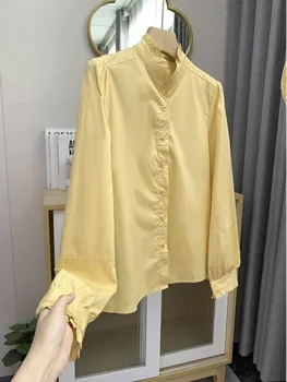 Femei Bază de Navetiști Bluza Femei Toamnă Lungă cu mâneci Largi, Cămașă de Moda Sentiment Confortabil Topuri - Imagine 1  