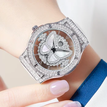 Femei de lux Ceasuri Cuarț Ceasuri Bijuterii Apă Diamante Fantezie Fluture Watche Femei Avere Cerul Înstelat de Lux 2024 - Imagine 1  