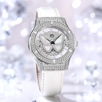 Femei de lux Ceasuri Cuarț Ceasuri Bijuterii Apă Diamante Fantezie Fluture Watche Femei Avere Cerul Înstelat de Lux 2024 - Imagine 2  