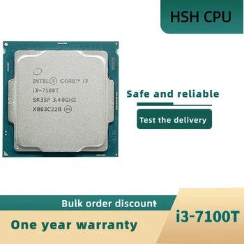 Folosit Intel Core I3 7100T I3-7100T 3.4 GHz Dual-core cu Patru filetate 3M 35W LGA 1151 CPU Procesor - Imagine 1  