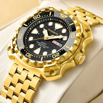 FOXBOX Moda Ceas de Aur Pentru Bărbați de Top Marca Sport de Lux Bărbați Cuarț Ceasuri de mana Casual rezistent la apă, Cronograf Relog Masculino - Imagine 1  