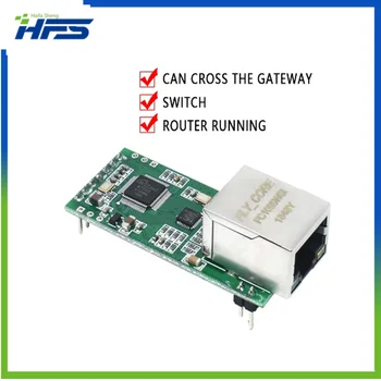 FS100P USR-TCP232-T2 Mic Serial Ethernet Converter Modulul Serial UART TTL pentru Ethernet TCPIP Suport Modul DHCP și DNS - Imagine 1  