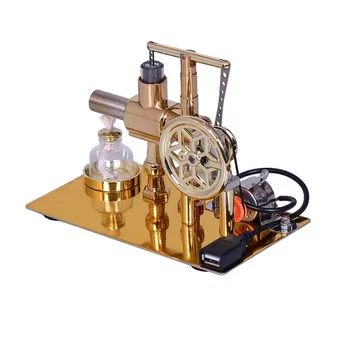 Generator De Aer Cald, Cu Un Singur Cilindru Motor Stirling Dual Cilindru Motor Stirling Singur Cilindru Motor Stirling Model De Jucărie - Imagine 1  