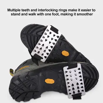 Gheata de Prindere Spike pentru Pantofi de Iarnă în aer liber Anti-Alunecare Drumeții, Alpinism pe Gheață Zăpadă Crampoane Anti-alunecare Pantofi Acoperă - Imagine 2  