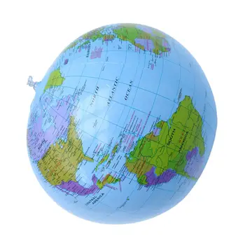Gonflabil Glob Pământ de Învățământ Devreme Ușor de Citit Minge de Plajă Glob Harta 40cm pentru Plaja Joc Școală de Predare Învățare pentru Adulți - Imagine 1  