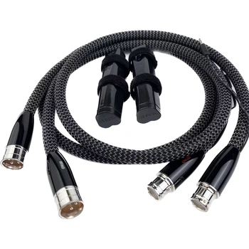 Hi-end Vânt Echilibrat XLR Cablu PSS Argint Audio HiFi de Interconectare Conformitate cu 72V Baterie - Imagine 2  