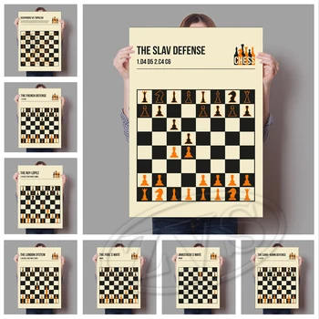 Home Decor Jocuri De Șah Și Deschideri De Picturi Pe Pânză Imagini Clasic De Perete De Arta Imprimate Modular Poster Pentru Camera De Zi Opera De Arta - Imagine 1  