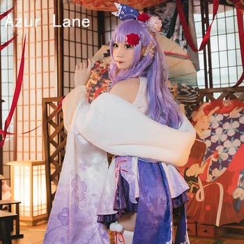 Hot Anime Joc de Azur Lane HMS Unicorn Cosplay Costum de Moda Kimono Alb Rochie de Craciun Petrecere de Halloween, Joc de Rol Îmbrăcăminte - Imagine 1  