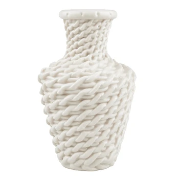 Imitație Ratan Tabel Vaza De Flori Aranjament Recipient Living Plastic Vaze Pentru Decor Acasă Ornamente - Imagine 1  