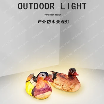 Impermeabil În Aer Liber Vilă Curte Gazon Lampa Atmosfera Mandarin Rață Lampa Iaz Cu Pești Piscină Stânci Peisaj Lampa - Imagine 1  