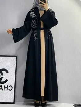 India Pakistan Ramadan Eid Mubarak Deschide Abaya Kimono Dubai Turcia Islam Caftan Rochie Musulman Haine Abayas Pentru Femei Halat De Caftan - Imagine 2  