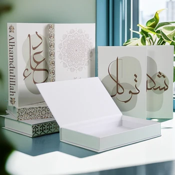 Islamic Bismillah Boho Flori De Cărți False Pentru Decorarea Moschee Musulmană Masă De Cafea Decorative Carte Bufet Decor Cutie De Depozitare - Imagine 1  