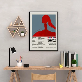 Kanye West Donda Muzica Coperta Albumului Poster De Imprimare Panza De Casa Decor Pictura Pe Perete ( Fara Rama ) - Imagine 2  