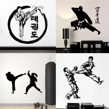 Karate Kyokushinkai Aikido, Taekwondo Perete Decal Poster Oriental Kick Lupta De Arte Martiale Sport De Vinil Autocolante Decor Mural - Imagine 1  