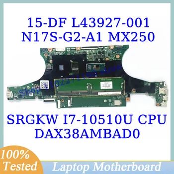 L43927-001 L43927-601 L77361-601 Pentru HP 15-DF W/SRGKW I7-10510U CPU DAX38AMBAD0 Laptop Placa de baza N17S-G2-A1 MX250 100% Testat - Imagine 1  