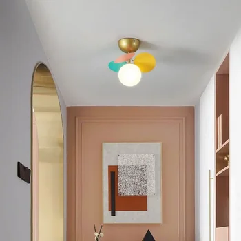 LED-uri moderne Balon Macaron Candelabre Tavan Romantic Living Sala de Mese Pendent Lampa Decor Acasă Perdeaua de Lumină Luciu Corpuri - Imagine 2  