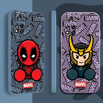 Marvel Loki Deadpool Telefon Caz Pentru Xiaomi Redmi Nota 12 Pro Plus 11 11S 11T 10 10 10T 9 8 Pro Fundas de Silicon Lichid de Acoperire - Imagine 1  