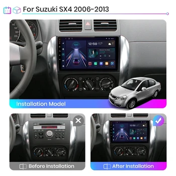 Masina de Player Multimedia Subwoofer Stereo Auto 4G WIFI Autoradio pentru Suzuki SX4 2006-2013 pentru Fiat Sedici 2005-2014 Radio Bluetooth - Imagine 2  