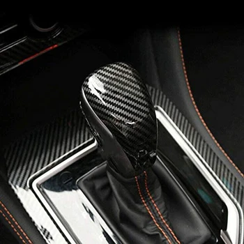Masina Fibra de Carbon ABS Schimbatorului de viteze Maneta Schimbătorului de Viteze Buton de Capac de Acoperire pentru XV Crosstrek 2018+ Forester SK 2019+ - Imagine 2  
