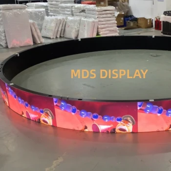 MDS interior scenă în aer liber mall tavan creative circulară ecran curbat flexibil panou publicitar LED display ecran - Imagine 1  