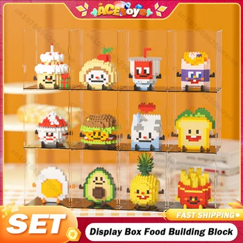 Micro Particule de Agrement Blocuri de Jucărie Alimente Fericit Seria Joc - Puzzle Educativ Clădire pentru Copii 12style Display - Imagine 1  