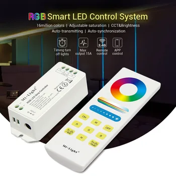 Milight FUT043 RGB Benzi cu LED-uri Controler DC12V~24V 2.4 G Wireless WIFI Smart Panel Controler de la Distanță opriți Lumina de Distribuție Dimmer - Imagine 1  