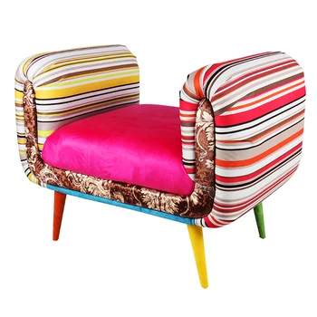 Milodan stil European singură persoană nobilă zeita canapea scaun cu mozaic colorat tesatura amestecate cu dormitor, studiu, sto - Imagine 1  