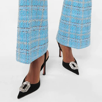 Moda de primăvară a Subliniat Cataramă de Diamant Decor Pompe de Femei Tocuri inalte Gladiator Sexy Pantofi Petrecerea Doamnelor Pantofi Femei - Imagine 1  