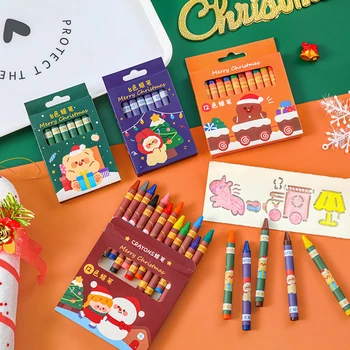 Multicolor Crăciun Creion Set Copii Profesională Grele Ulei De Culoare Pastel, Desen, Pictura Super-Moale De Ulei Pastel De Artă - Imagine 2  