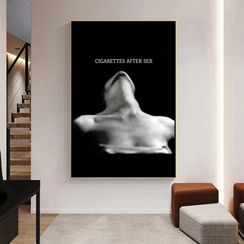 Negru de Femei Moderne de Țigări După Sex Tablouri Canvas Postere si Printuri de Arta de Perete Imaginile pentru Camera de zi de Decorare Cuadros - Imagine 2  