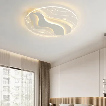 New Romantic Alb Cald Plafon de Iluminat Creative Design Rotund Led Lampă pentru Camera de zi Dormitor de la Distanță de Control a intensității luminoase Corpuri - Imagine 1  