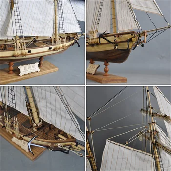 Newport DIY Model de Navă 1/70 1/32 Barcă din Lemn Model Model Băiat Jucărie Cadou de Colectie - Imagine 2  