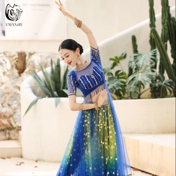 Noi Bluză De Femeie Saree Broderie Rochie De Sex Feminin Strat De Îmbrăcăminte De Vară India Etnice Fată Dans Pânză - Imagine 1  