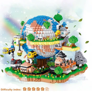 Noi MOC Dimensiunea Micro Blocuri Seturi Pământul Nostru Kituri de Cărămizi DIY Jucării pentru Copii pentru Copii pentru Adulti Cadouri Casa de Decorare - Imagine 2  