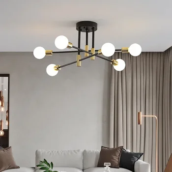 Nordic living lampă de tavan restaurant candelabru transfrontaliere studiu American dormitor, camera de aur creative LED lampă de plafon - Imagine 2  