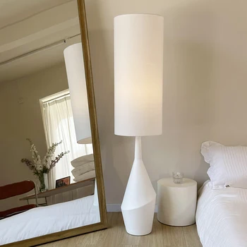 Nordic Minimalist Wabi Sabi Crema Stil Led-Uri Lampa De Podea Camera De Zi Home Decor Dormitor Lampă De Noptieră Canapea Colț În Picioare Ușoare - Imagine 2  