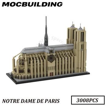 Notre Dame de Paris Clădiri MOCBUILDING Blocuri de Cărămizi de Afișare Model de Construcție Cadou de Crăciun Cadouri de Ziua de nastere - Imagine 1  