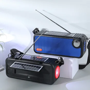 Nou Difuzor Bluetooth Portabil În Aer Liber Dual Solar Lanterna Card Subwoofer Cadou Difuzor - Imagine 2  