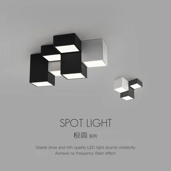 Noul LED Candelabre Minimalist Combinație de Plafon Lumina Camera de zi Nr principale lampă Interioară corp de Iluminat Bucatarie Candelabru - Imagine 1  