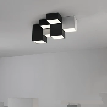 Noul LED Candelabre Minimalist Combinație de Plafon Lumina Camera de zi Nr principale lampă Interioară corp de Iluminat Bucatarie Candelabru - Imagine 2  