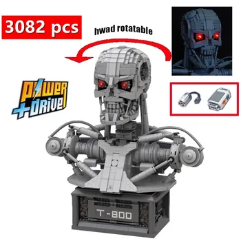 Noul PF Terminator T-800 Bust MOC-20570 se Potrivesc HighRobot Funcție de Putere Blocuri Caramizi Copii Copil Jucărie Cadou - Imagine 1  