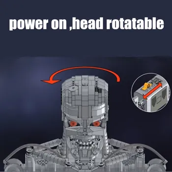 Noul PF Terminator T-800 Bust MOC-20570 se Potrivesc HighRobot Funcție de Putere Blocuri Caramizi Copii Copil Jucărie Cadou - Imagine 2  