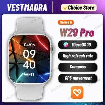Original W29 Pro Ceas Inteligent Seria 9 Bărbați Femei NFC, Busola, GPS Route Tracker Bluetooth Apel Sport Smartwatch - Imagine 1  